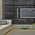 Rock Shwarz - Decke Panel Deckenplatten Styroporplatten 100x50 Stein