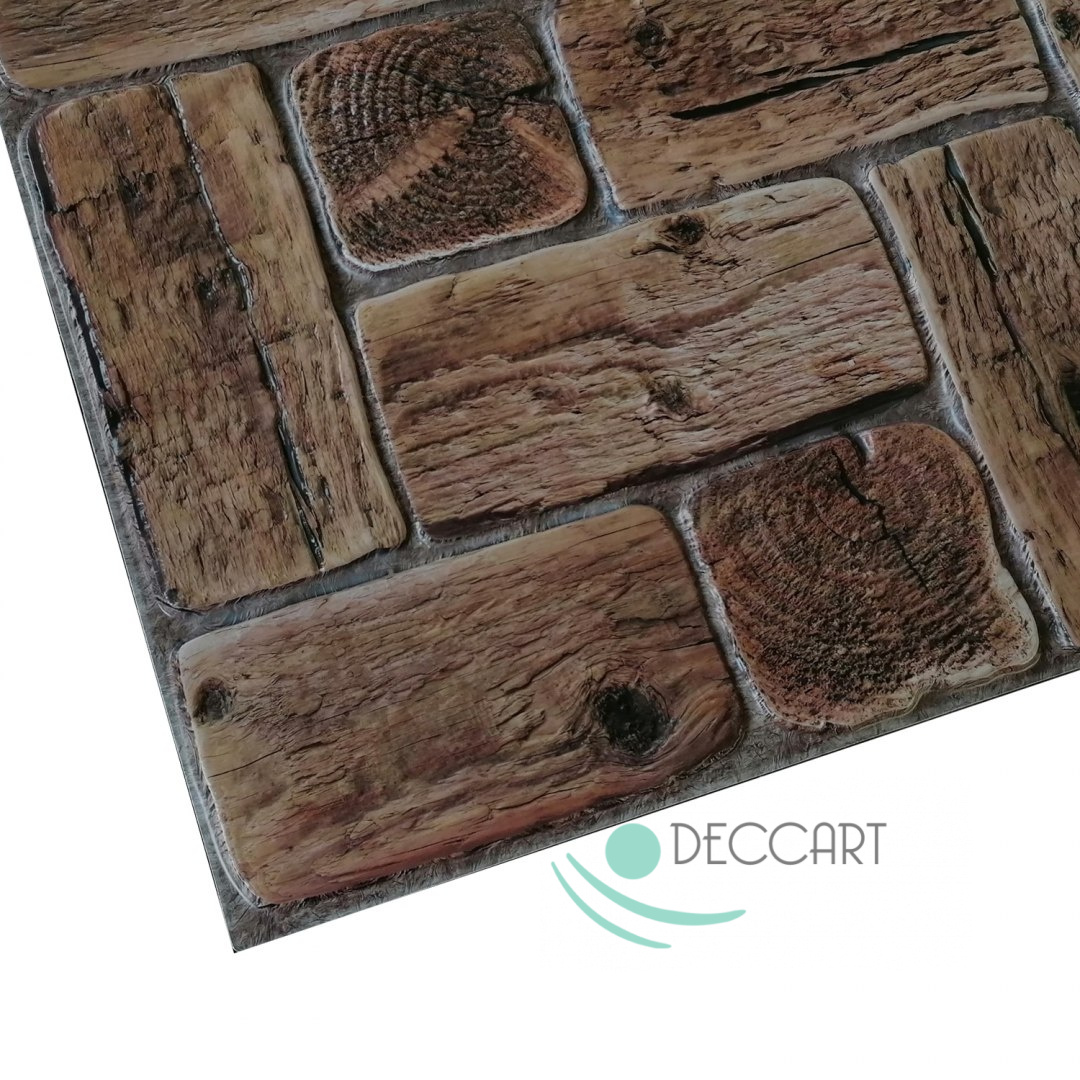 3D PCV Old Wood Wall Panels