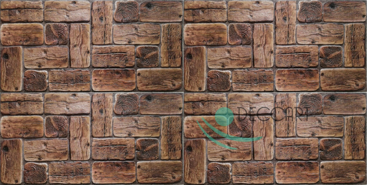 3D PCV Old Wood Wall Panels