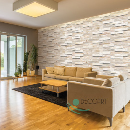 3D PCV Bleached Oak Wall Panels