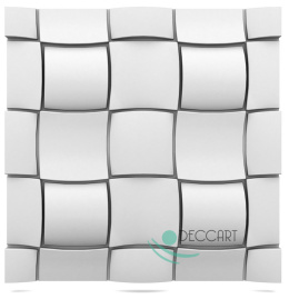 RUBIK - 3D Platten Wandpaneele 3D Wandplatten Wand Decke Weiß 60x60cm