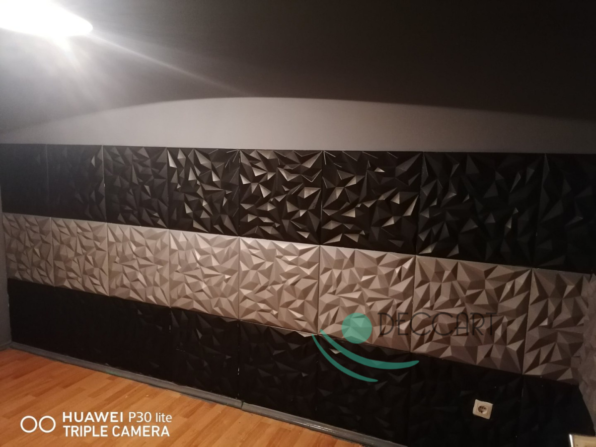 AMETHYST BLACK - Ceiling coffers, 3D foam