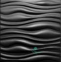 FLOW BLACK - Ceiling coffers, foam 3D wave