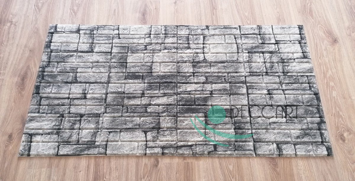 Brick Stone Grey 3D Wallpaper S03 70x70