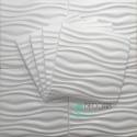 FLOW WHITE- Styrofoam Ceiling Tiles 3D
