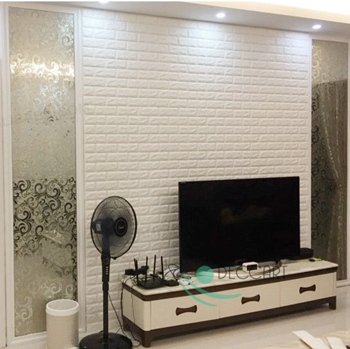 Samoprzylepne dekoracyjne panele ścienne 3D Biała Cegła C15 .