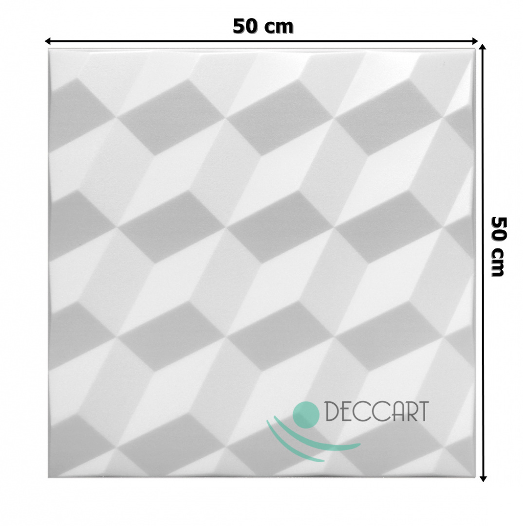 WHITE ROMBY - Ceiling coffers, 3D geometric foam