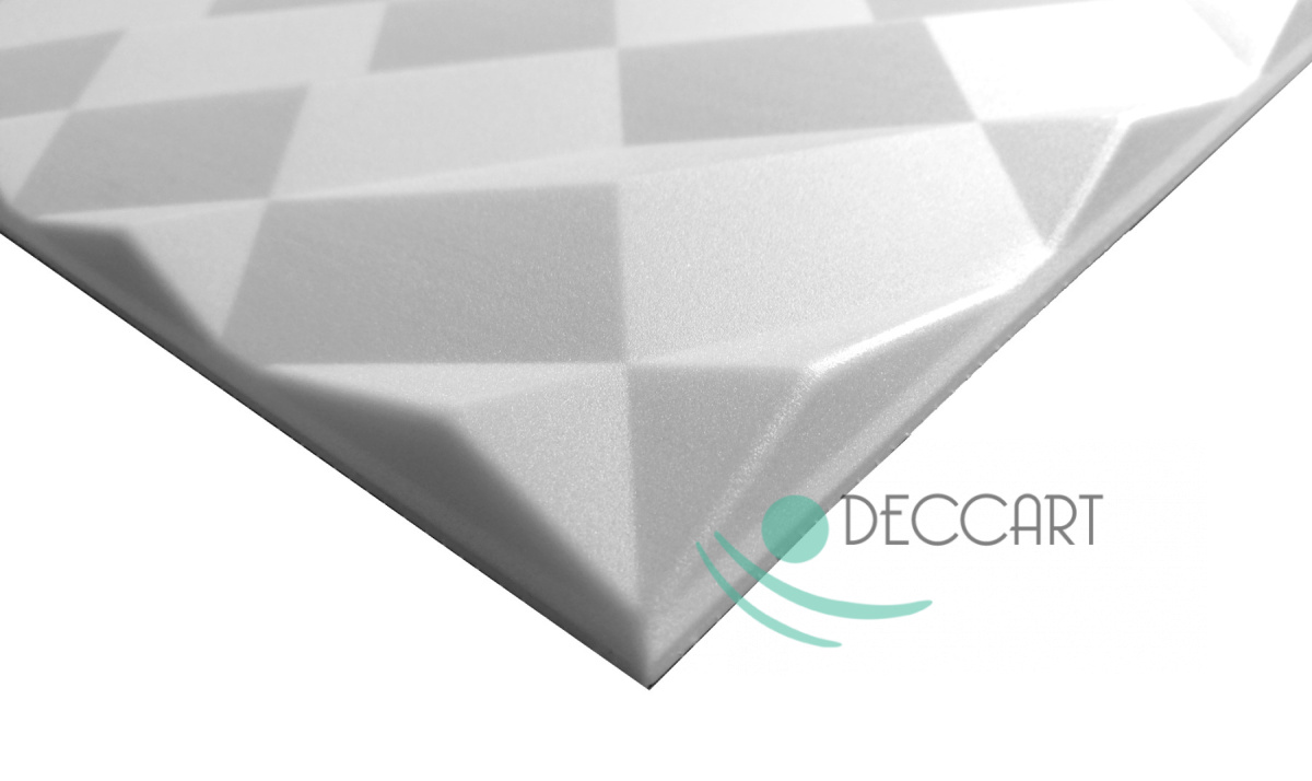 WHITE DIAMONDS - Ceiling coffers, 3D geometric foam