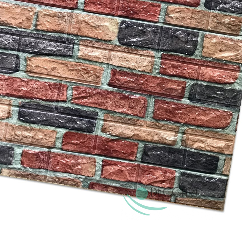 Wallpaper Brick Self-Adhesive C14 Multicolor 70x70
