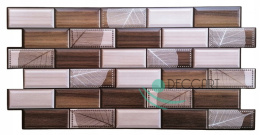 Panele Ścienne dekoracyjne 3D PCV 58824 ciemne drewno deska