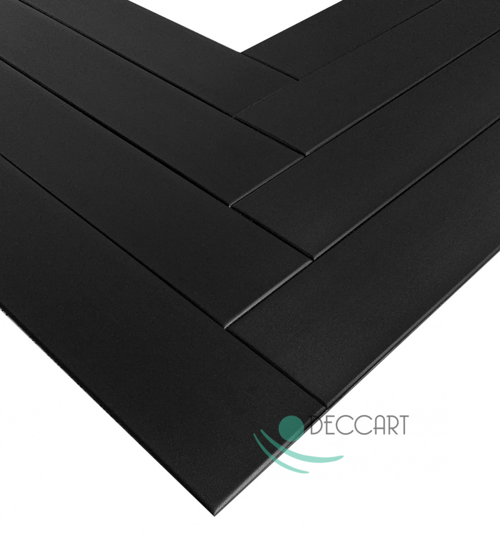 Deckenpaneele Bretter schwarz Kisten 100x16,7 cm Pcz