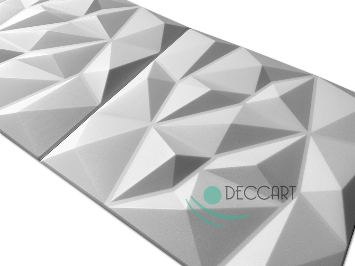 DIAMOND - White Ceiling Coffers, 3D Geometric Foam