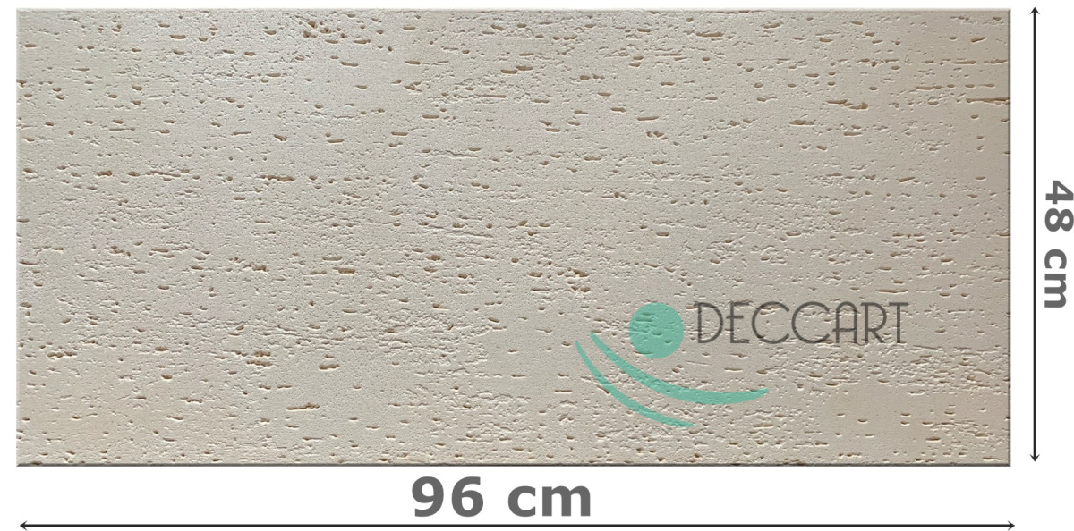 Beige concrete Architectural travertine sandstone - Imitation polystyrene panels 96 cm x 48 cm