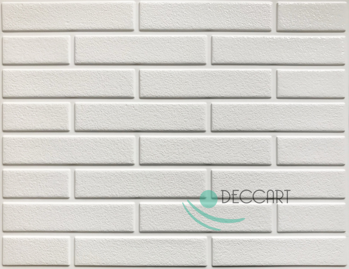 PVC cladding white brick 58x44 cm DW01
