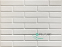 PVC cladding white brick 58x44 cm DW01