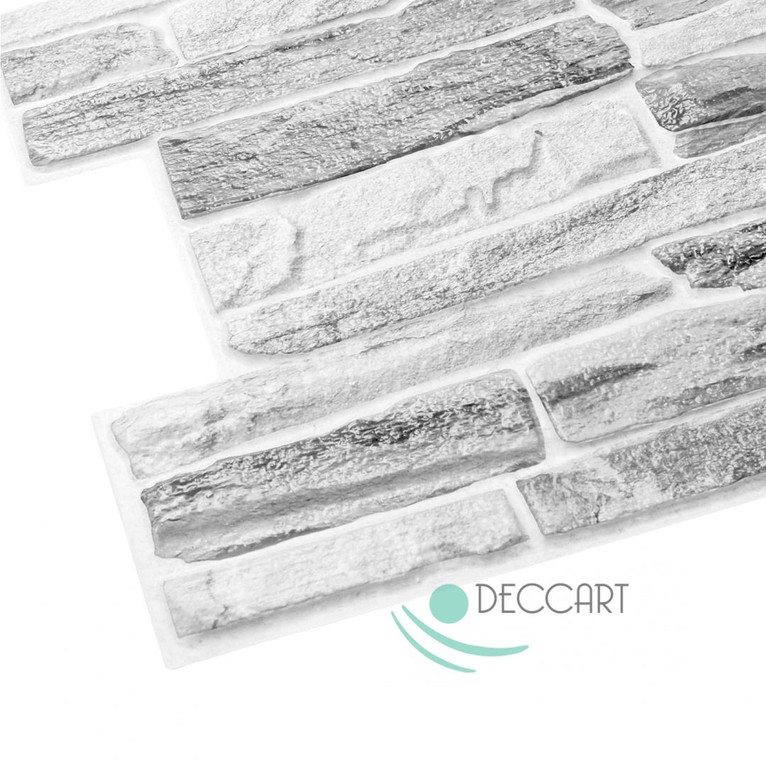 Panele Ścienne 3D PCV White Rock - imitacja kamienia