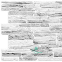 3D PCV White Rock Wall Panels