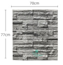3D Wall Panels Gray Natural Stone C13