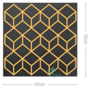 Kasetony sufitowe panele ścienne czarne złote GLAMOUR 6 - C-Z