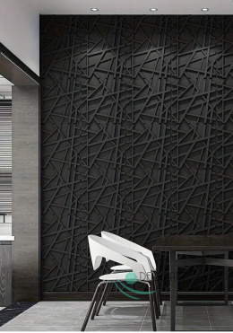 LINE BLACK - Ceiling coffers, foam wall panels 3D