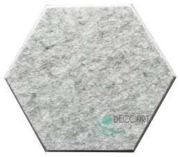 HEXAGON 3D grey felt wall panels HB-42