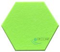 Panele ścienne filcowe HEXAGON 3D neon zielony HB-18