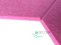 Panele ścienne filcowe HEXAGON 3D różowe HB-12