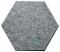 HEXAGON 3D grey felt wall panels HB-42