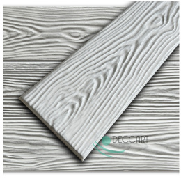 Panele sufitowe ścienne 3D Deski drewno imitacja 100x16,7 cm P4-08 biała deska ze srebrnym nadrukiem