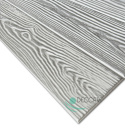 Panele sufitowe ścienne 3D Deski drewno imitacja 100x16,7 cm P4-08 biała deska ze srebrnym nadrukiem