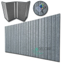 HEXAGON 3D grey felt wall panels HB-42