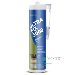 Klej montażowy akrylowy DO PANELI ŚCIENNYCH KASETONÓW SUFITOWYCH UltraFix3000 280ml Zestaw 3szt