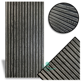 Ceiling panel lamellas black and silver