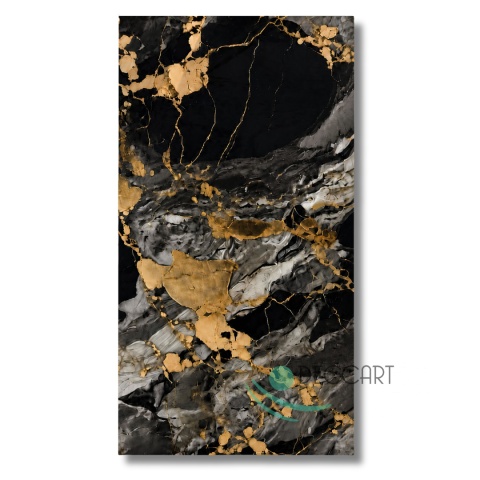 Panele ścienne SAMOPRZYLEPNE Czarny Marmur PŁYTKI 30x60 cm Tapeta AR72