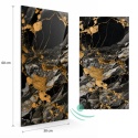Panele ścienne SAMOPRZYLEPNE Czarny Marmur PŁYTKI 30x60 cm Tapeta AR72