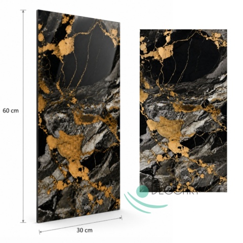 Panele ścienne SAMOPRZYLEPNE Czarny Marmur PŁYTKI 30x60 cm Tapeta AR72
