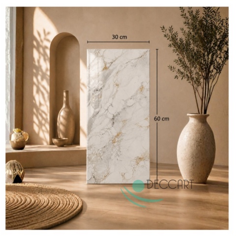 Panele ścienne SAMOPRZYLEPNE Tapeta Marmur PŁYTKI 30x60 cm AR73