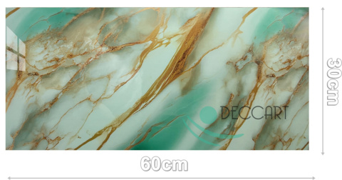 Płytka ścienna 60x30 zielona złota