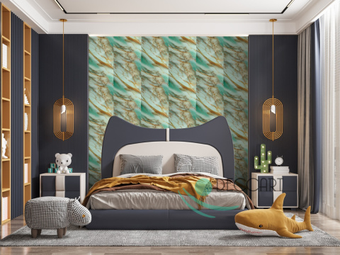 Bogactwo w sypialni imtacja marmuru