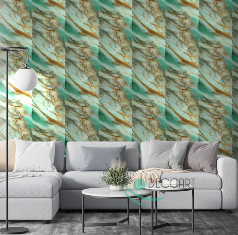 Salon z zielonym akcentem