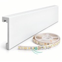 Listwa KARNISZOWA osłona maskująca BIAŁA LED przysufitowa twarda LK100-10cm