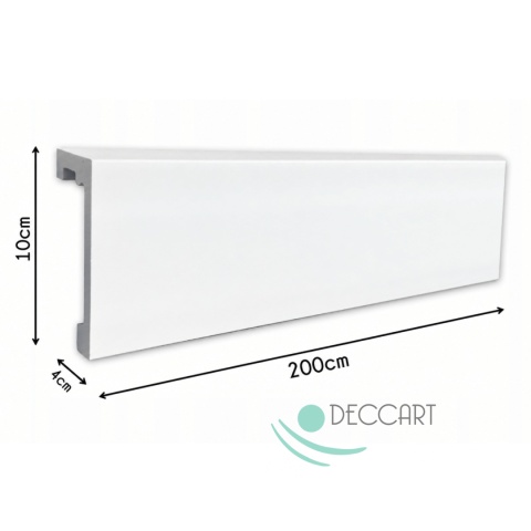Listwa KARNISZOWA osłona maskująca BIAŁA LED przysufitowa twarda LK100-10cm