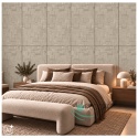 Panel Ścienny Kaseton Sufitowy 3D Tkanina Loft Beż 100x50 Grid 85XL 0,5 m²