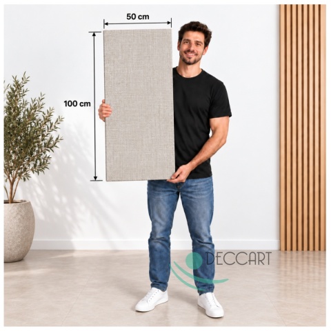 Panel Ścienny Kaseton Sufitowy 3D Plecionka Tkanina Loft 8514XL 0,5m2 Beżowy