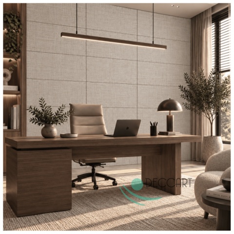 Panel Ścienny Kaseton Sufitowy 3D Plecionka Tkanina Loft 8514XL 0,5m2 Beżowy
