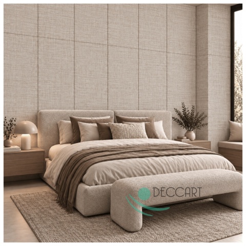 Panel Ścienny Kaseton Sufitowy 3D Plecionka Tkanina Loft 8514XL 0,5m2 Beżowy