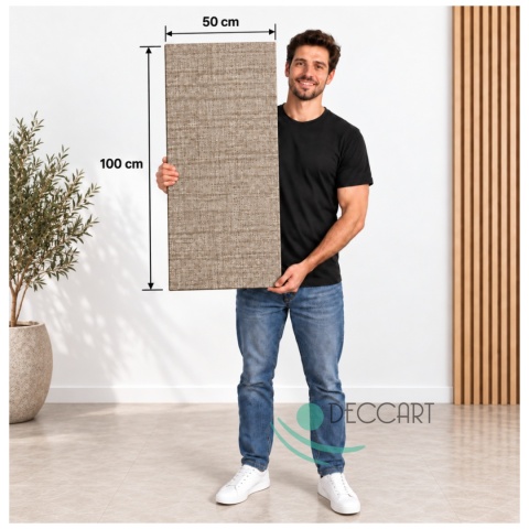 Panel Ścienny Kaseton Sufitowy 3D Plecionka Tkanina Loft 8614XL 0,5m2 Brązowy