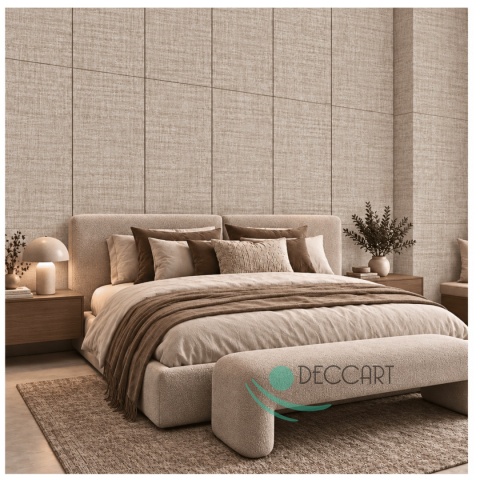 Panel Ścienny Kaseton Sufitowy 3D Plecionka Tkanina Loft 8614XL 0,5m2 Brązowy