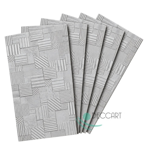 Panel Ścienny Kaseton Sufitowy 3D Tkanina Loft Beton 100x50 Grid 69XL 0,5 m²