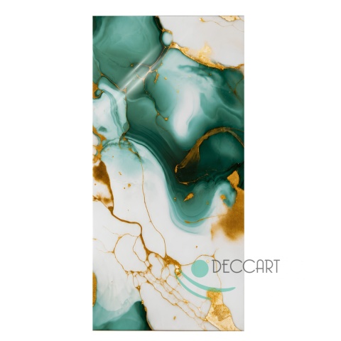 Panele ścienne SAMOPRZYLEPNE Marmur Szamragdowy PŁYTKI 30x60 cm Tapeta AR86